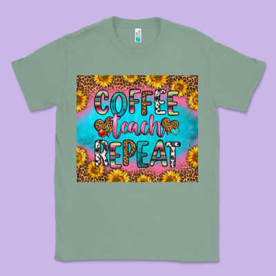 Coffee Teach Repeat Classic Tee Designed By Hra Design Shop
