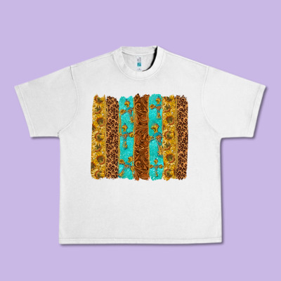 Western Brushstrokes Urban Heavy Tee Designed By Texasbilliewilder