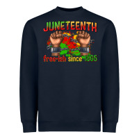 Navy juneteenth free ish since 1865 Heavyweight Sweatshirt - texasbilliewilder