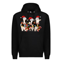 Black christmas three cows Premium Hoodie - MaliasSmallBusiness