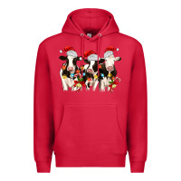 Cardinal christmas three cows Premium Hoodie - MaliasSmallBusiness