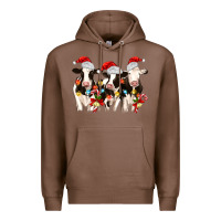 Chestnut christmas three cows Premium Hoodie - MaliasSmallBusiness