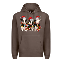 Coffee christmas three cows Premium Hoodie - MaliasSmallBusiness