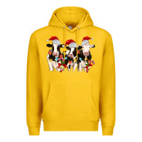 Lemon christmas three cows Premium Hoodie - MaliasSmallBusiness