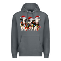 Rock christmas three cows Premium Hoodie - MaliasSmallBusiness
