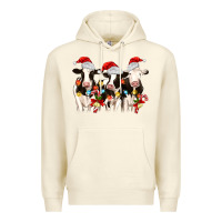 Sandshell christmas three cows Premium Hoodie - MaliasSmallBusiness