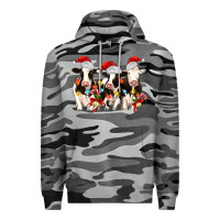 Slate Camo christmas three cows Premium Hoodie - MaliasSmallBusiness