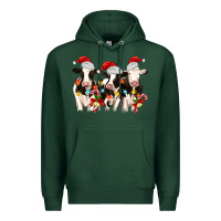 Sports Green christmas three cows Premium Hoodie - MaliasSmallBusiness