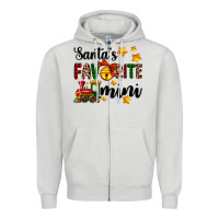 Dove Grey santa's favorite mini Zipper Hoodie - AdoDesignShop