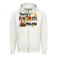 Oatmeal Heather santa's favorite mini Zipper Hoodie - AdoDesignShop
