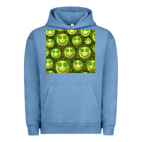 Pigment Pebble Blue st. patrick's day lucky face Urban Hoodie - RanaPortraitStore