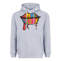 Heather Grey summer vibes lips Heavyweight Hoodie - Jasminsmagicworld