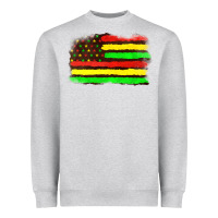 Heather Grey juneteenth flag Heavyweight Sweatshirt - texasbilliewilder