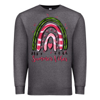 Charcoal Heather summer vibes Premium Sweatshirt - MaliasSmallBusiness