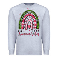 Heather Grey summer vibes Premium Sweatshirt - MaliasSmallBusiness