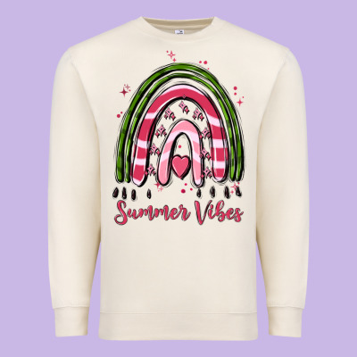 Summer Vibes Premium Sweatshirt Designed By Maliassmallbusiness