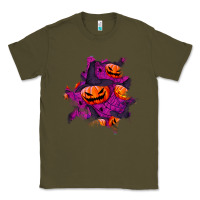 Army Green halloween pumpkin patch  3 Classic Tee - BundleAndBundleShop