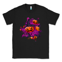 Black halloween pumpkin patch  3 Classic Tee - BundleAndBundleShop
