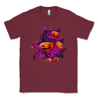 Burgundy halloween pumpkin patch  3 Classic Tee - BundleAndBundleShop