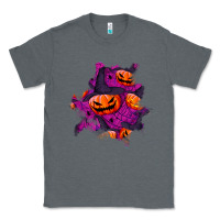 Charcoal Heather halloween pumpkin patch  3 Classic Tee - BundleAndBundleShop