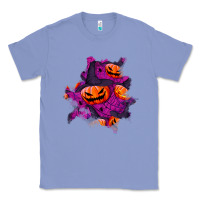 Colony Blue halloween pumpkin patch  3 Classic Tee - BundleAndBundleShop
