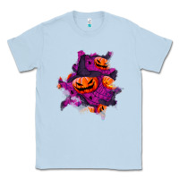 Dusty Blue halloween pumpkin patch  3 Classic Tee - BundleAndBundleShop