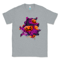 Heather Grey halloween pumpkin patch  3 Classic Tee - BundleAndBundleShop