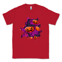 Red halloween pumpkin patch  3 Classic Tee - BundleAndBundleShop