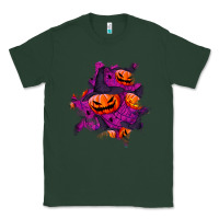 Sports Green halloween pumpkin patch  3 Classic Tee - BundleAndBundleShop