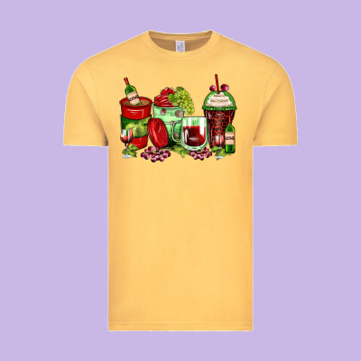Wine Coffee Cups Vintage Tee Designed By Zillion Design Studio