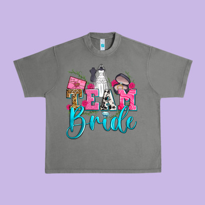 Team Bride Urban Heavy Tee Designed By Zillion Design Studio