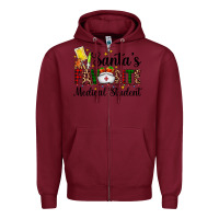Burgundy santa's favorite medical student Zipper Hoodie - AdoDesignShop