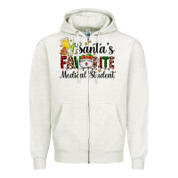 Santa's Favorite Medical Student Zipper Hoodie | Teevron