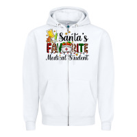 White santa's favorite medical student Zipper Hoodie - AdoDesignShop