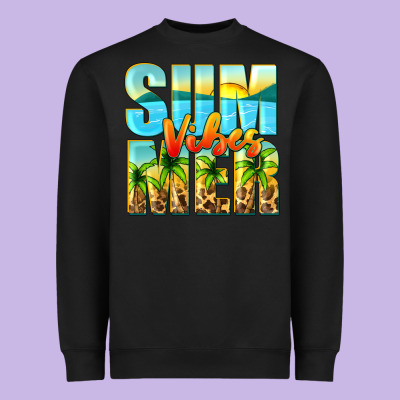Summer Vibes Heavyweight Sweatshirt Designed By Zillion Design Studio
