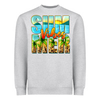 Heather Grey summer vibes Heavyweight Sweatshirt - Zillion Design Studio