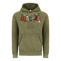 Vintage Olive Christmas teacher Vintage Hoodie - Zillion Design Studio