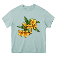 Arona Yellow Jessamine Flower Illustrations Heavy Core Tee - LillyAllenDesigns