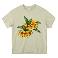 Mossy Yellow Jessamine Flower Illustrations Heavy Core Tee - LillyAllenDesigns