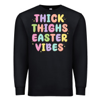 Black thicks thighs easter vibes Premium Sweatshirt - MaliasSmallBusiness