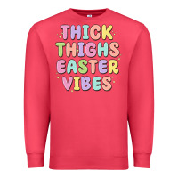 Cardinal thicks thighs easter vibes Premium Sweatshirt - MaliasSmallBusiness