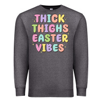 Charcoal Heather thicks thighs easter vibes Premium Sweatshirt - MaliasSmallBusiness