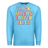 Ocean Blue thicks thighs easter vibes Premium Sweatshirt - MaliasSmallBusiness