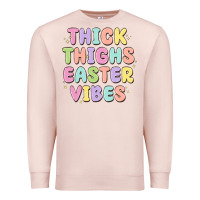 Pale Pink thicks thighs easter vibes Premium Sweatshirt - MaliasSmallBusiness