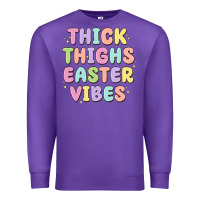 Purple thicks thighs easter vibes Premium Sweatshirt - MaliasSmallBusiness