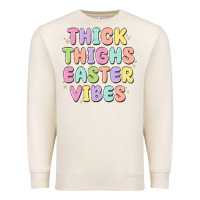 Sandshell thicks thighs easter vibes Premium Sweatshirt - MaliasSmallBusiness