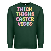 Sports Green thicks thighs easter vibes Premium Sweatshirt - MaliasSmallBusiness