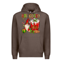 Coffee Christmas gnome hot cocoa Premium Hoodie - MaliasSmallBusiness