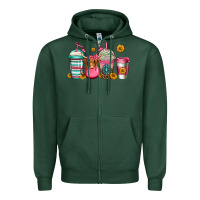 Sports Green longhaired cow coffee cups Zipper Hoodie - Jasminsmagicworld