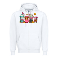White longhaired cow coffee cups Zipper Hoodie - Jasminsmagicworld